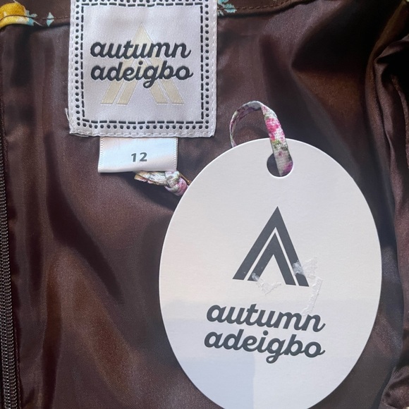 NWT Autumn Adiegbo Bridgette Floral Cut-Out Peplum Blouse - Picture 7 of 8